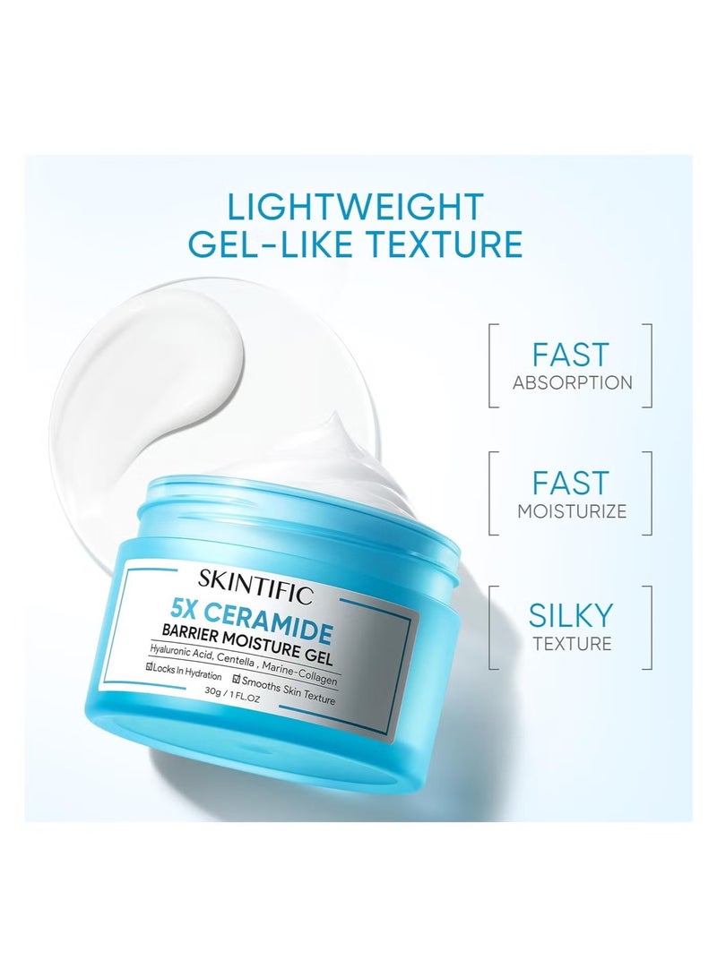 SKINTIFIC Moisturizing Cream , Face Moisturizer for All Skin ,Facial Creams with Hyaluronic Acid and 5X Ceramides, Fragrance Free Non-Comedogenic - Image 2